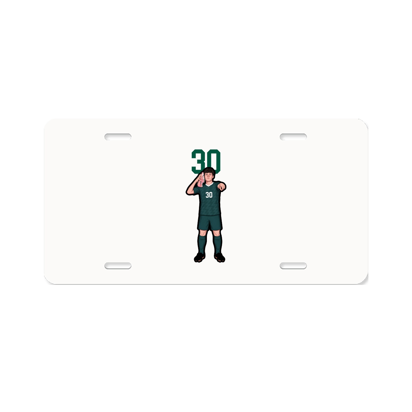 License Plate — Number Top in Classic