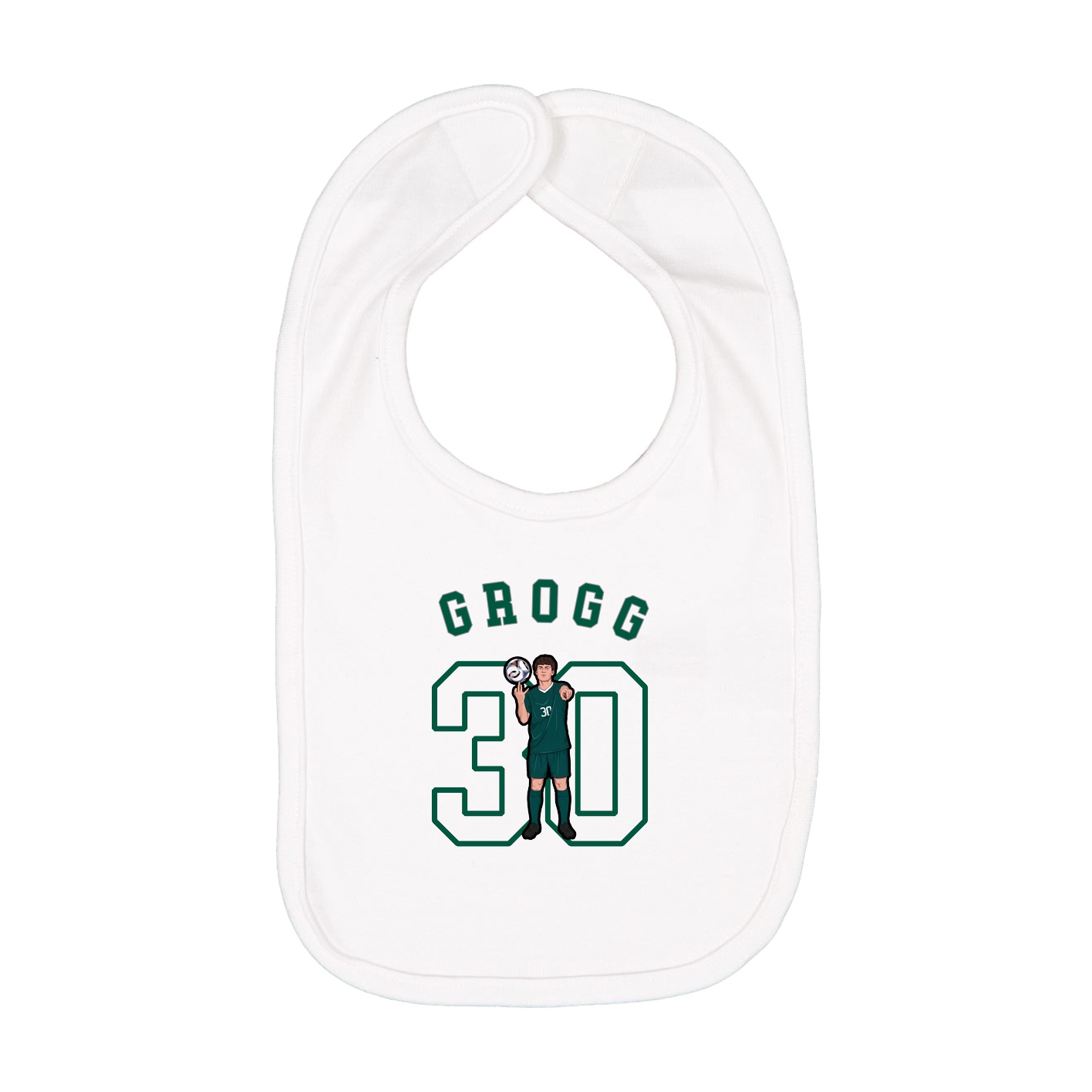 Infant Bib — Shirsey Arch in White