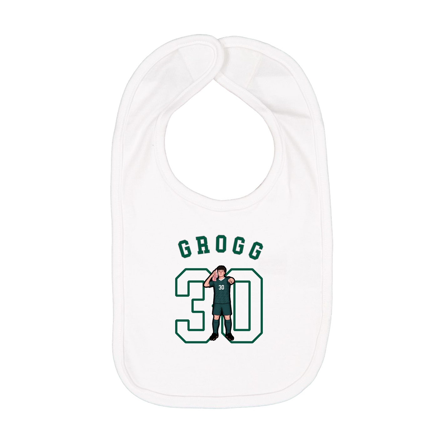 Infant Bib — Shirsey Arch in White