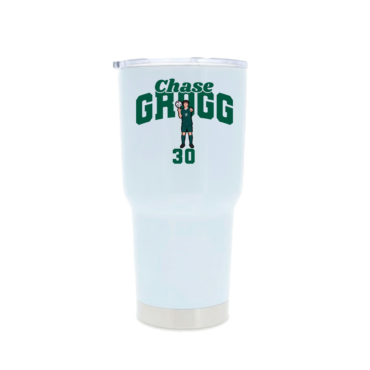 30oz Stainless Steel Tumbler — Signature Arch in White