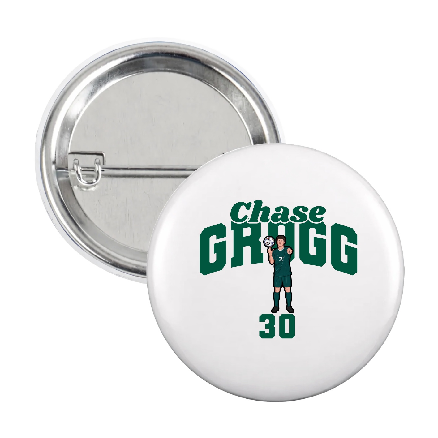 Game Day Button — Signature Arch in White