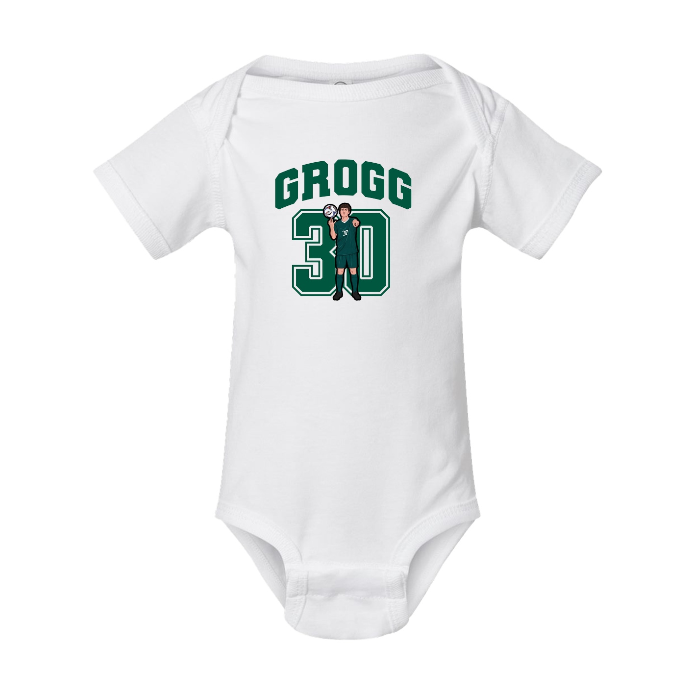 Baby Onesie — Number in White