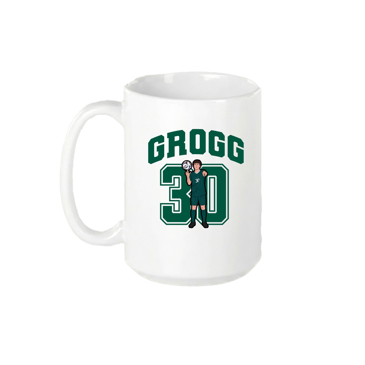 15oz Coffee Mug — Number in White