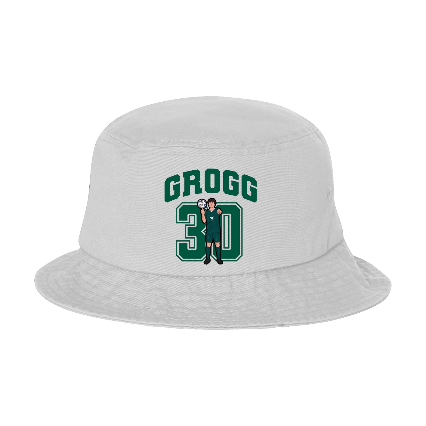 Bucket Cap — Number in White