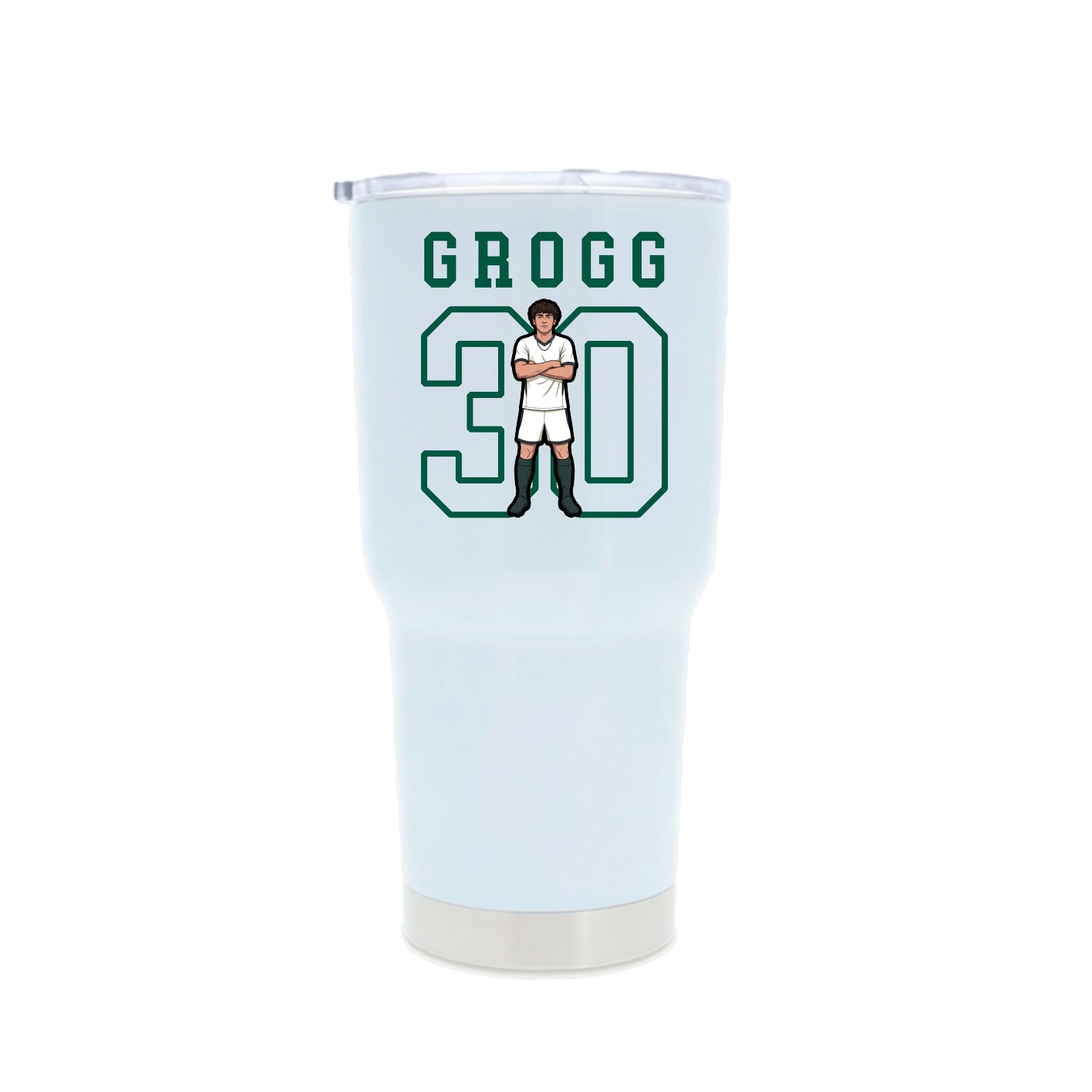 30oz Stainless Steel Tumbler — Shirsey in White
