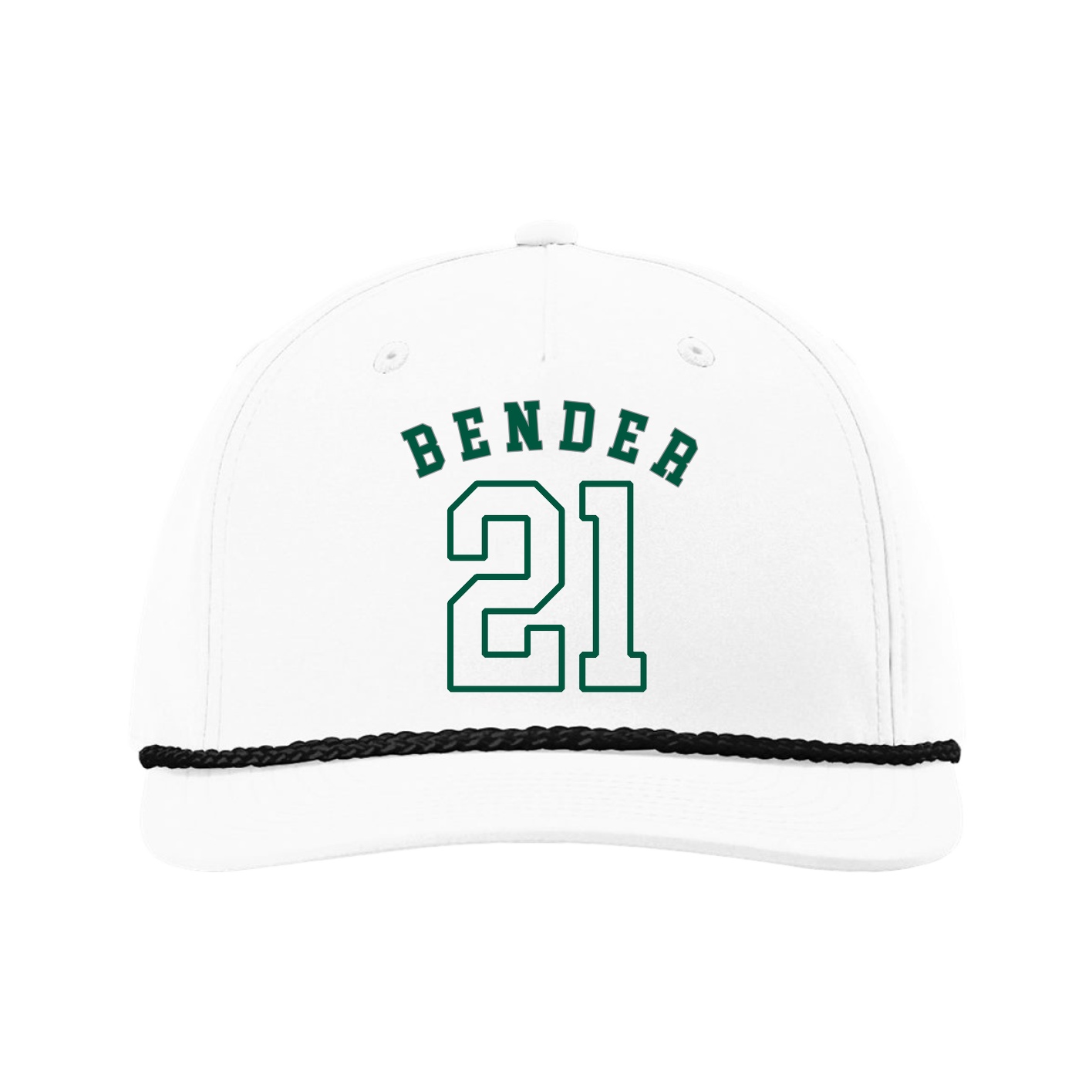 Five-Panel Classic Rope Cap — Shirsey Arch in White