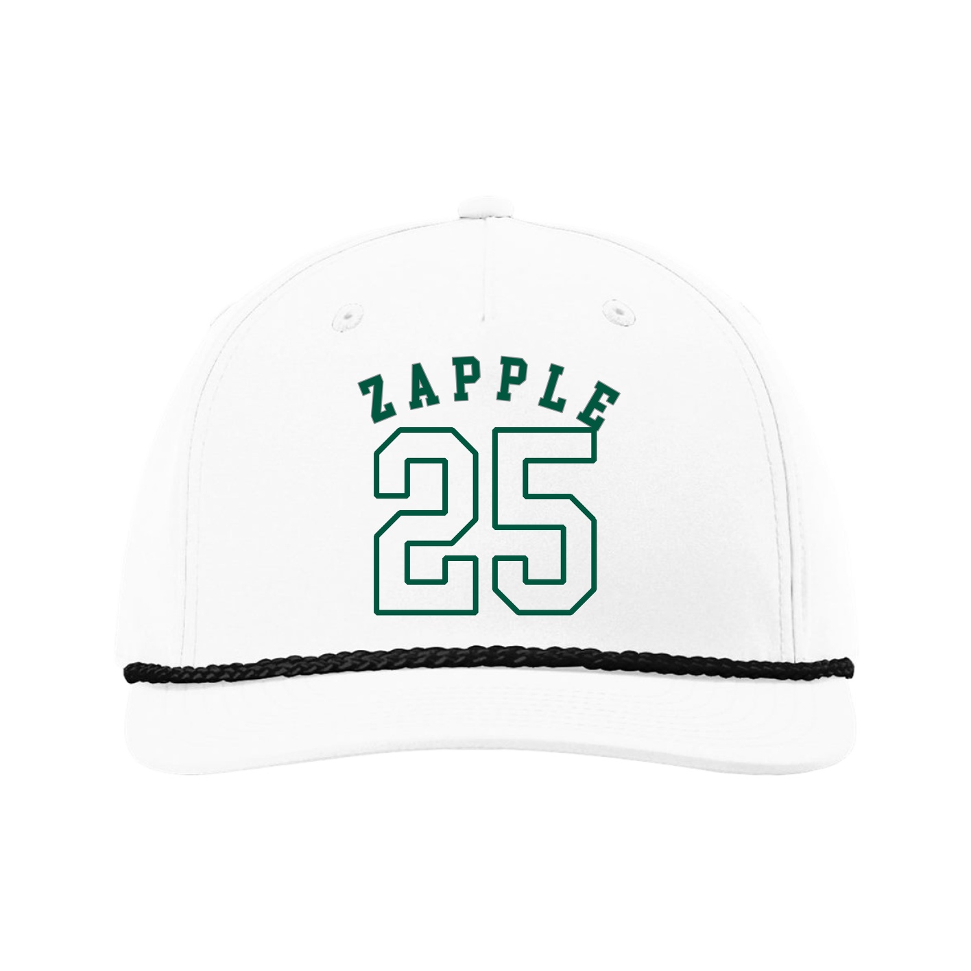 Five-Panel Classic Rope Cap — Shirsey Arch in White