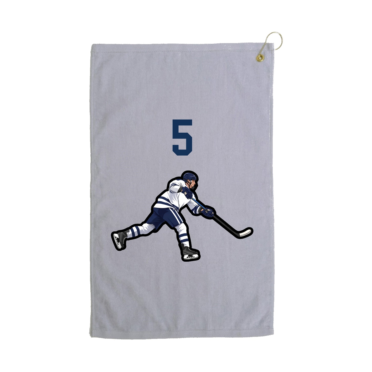 Golf Towel — Number Top in Grey