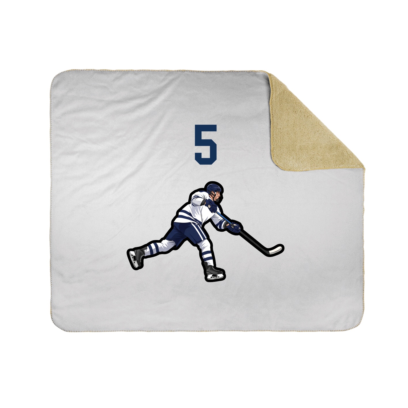 Throw Blanket — Number Top in White