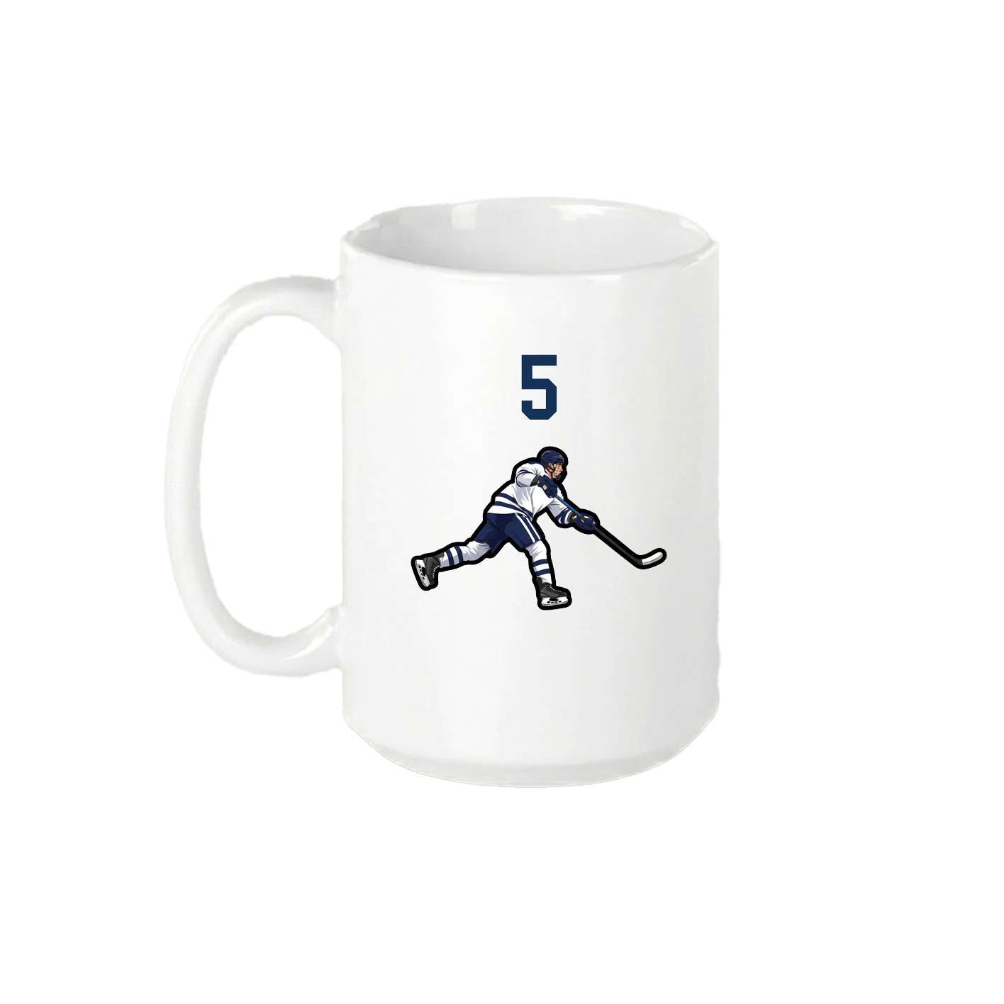 15oz Coffee Mug — Number Top in White