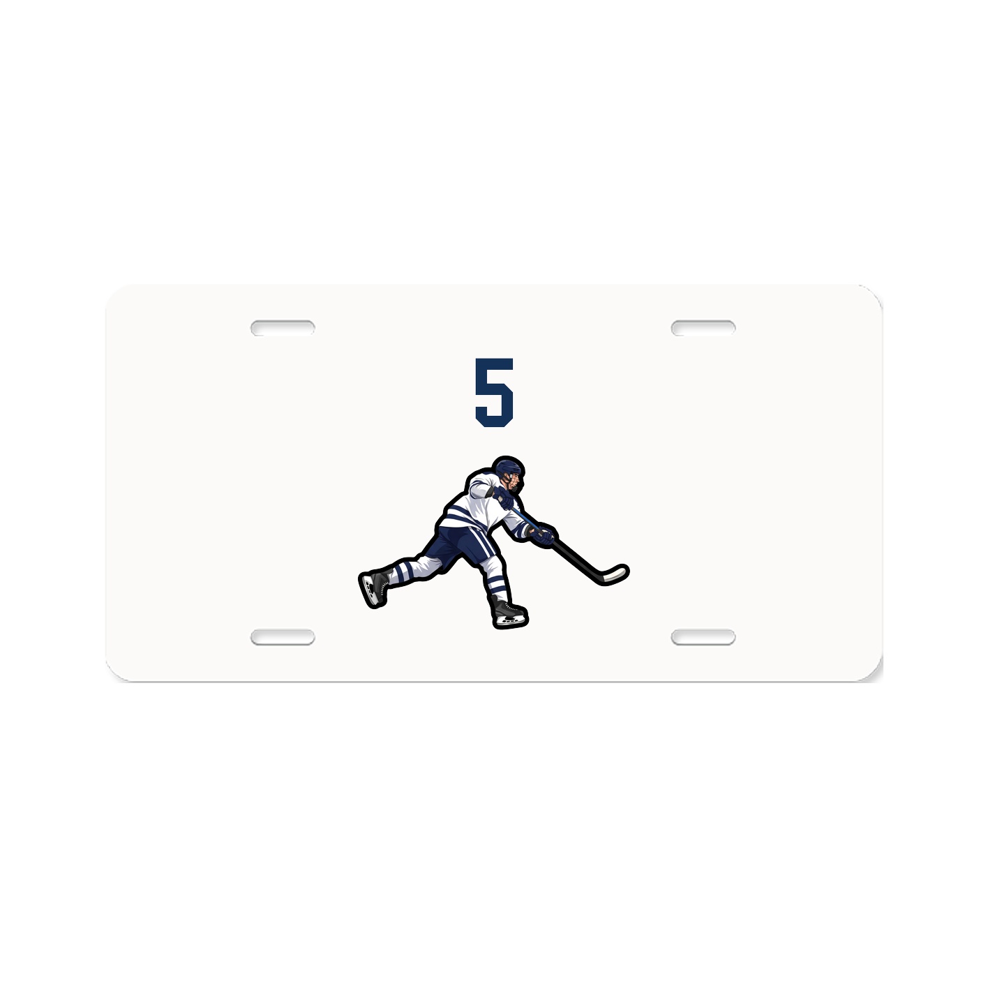 License Plate — Number Top in Classic