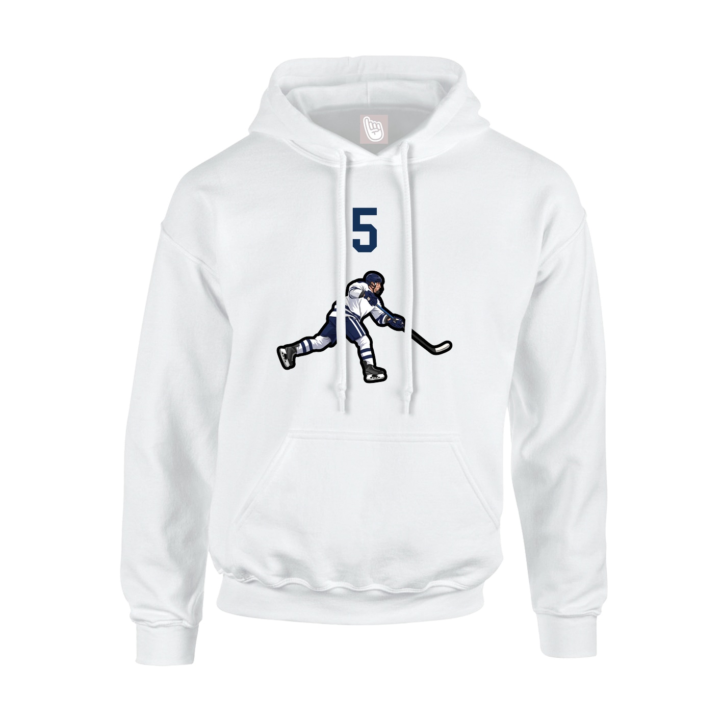 Hoodie — Number Top in White