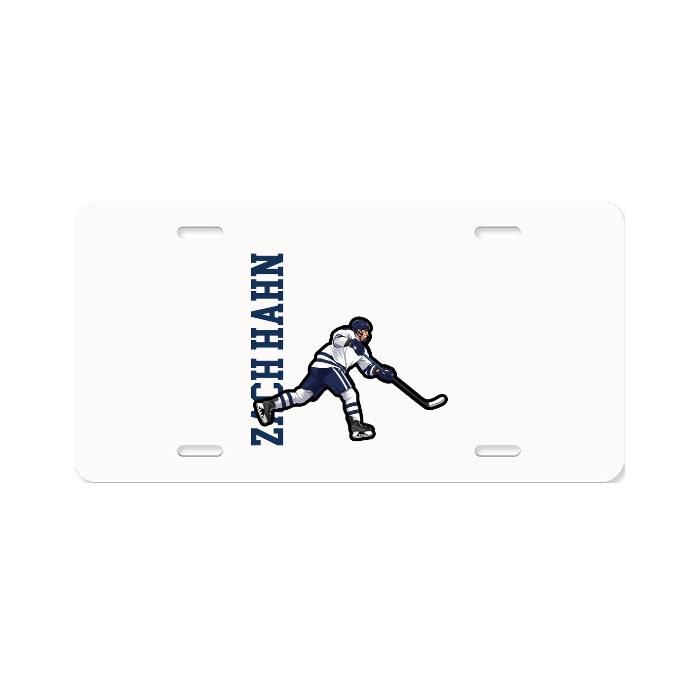 License Plate — Name Vertical in Classic