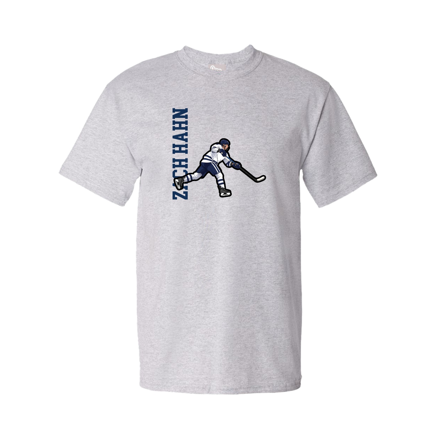 Youth Tee — Name Vertical in Grey