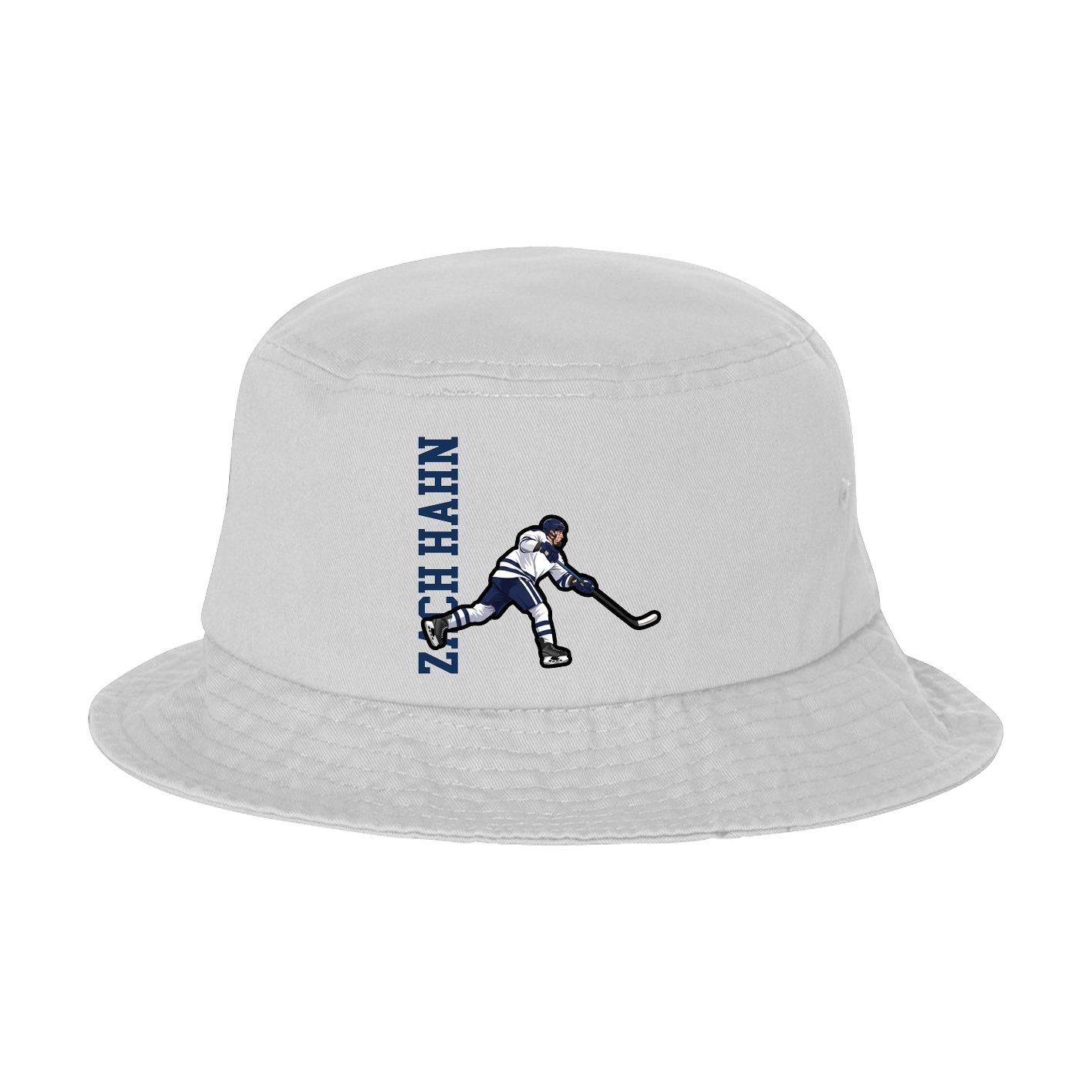 Bucket Cap — Name Vertical in White