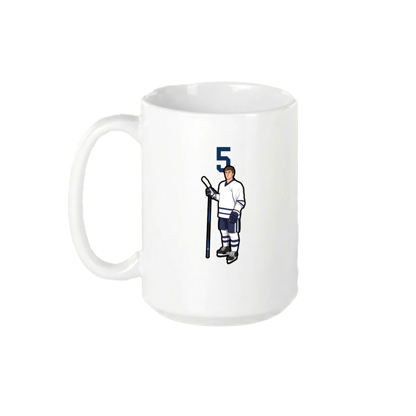 15oz Coffee Mug — Number Top in White