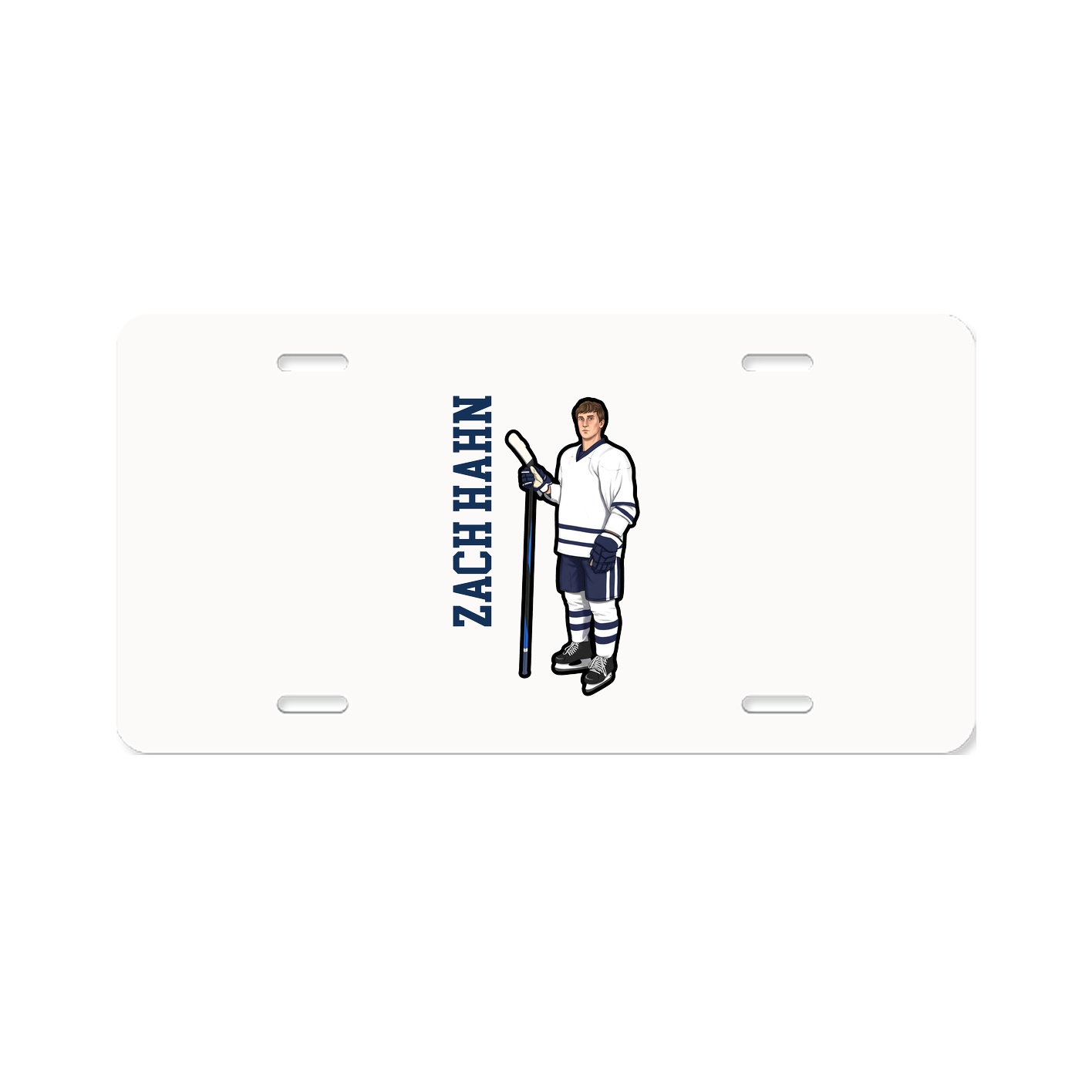 License Plate — Name Vertical in Classic