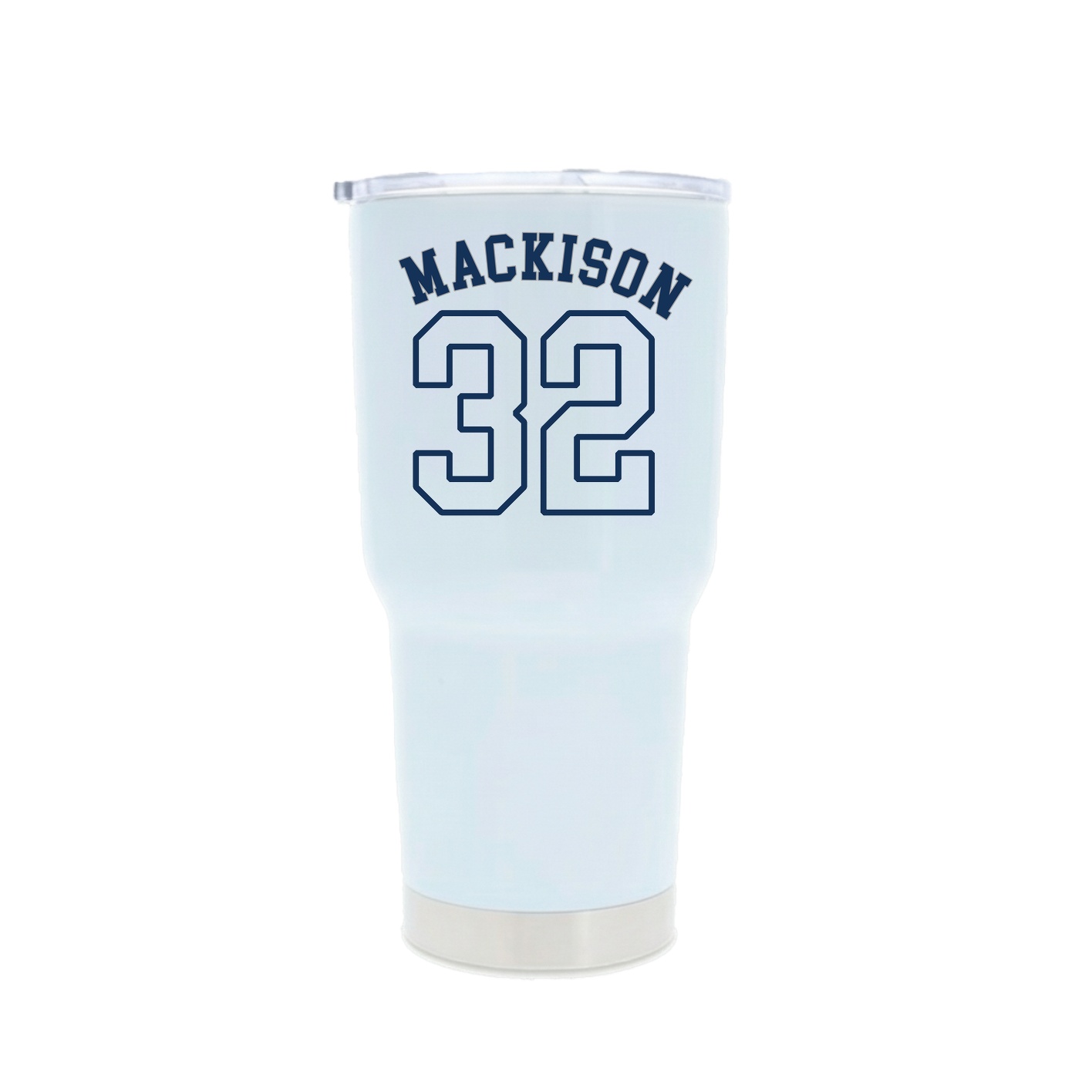 30oz Stainless Steel Tumbler — Shirsey Arch in White