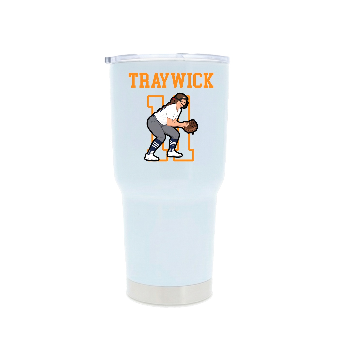 30oz Stainless Steel Tumbler — Shirsey in White