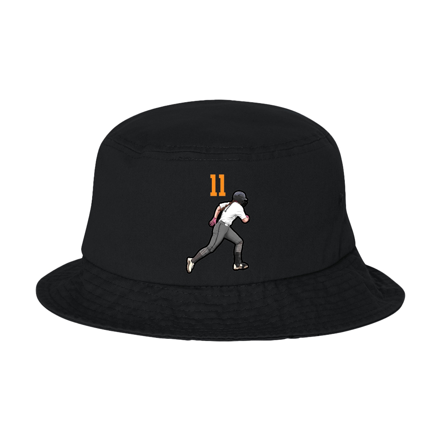 Bucket Cap — Number Top in Black