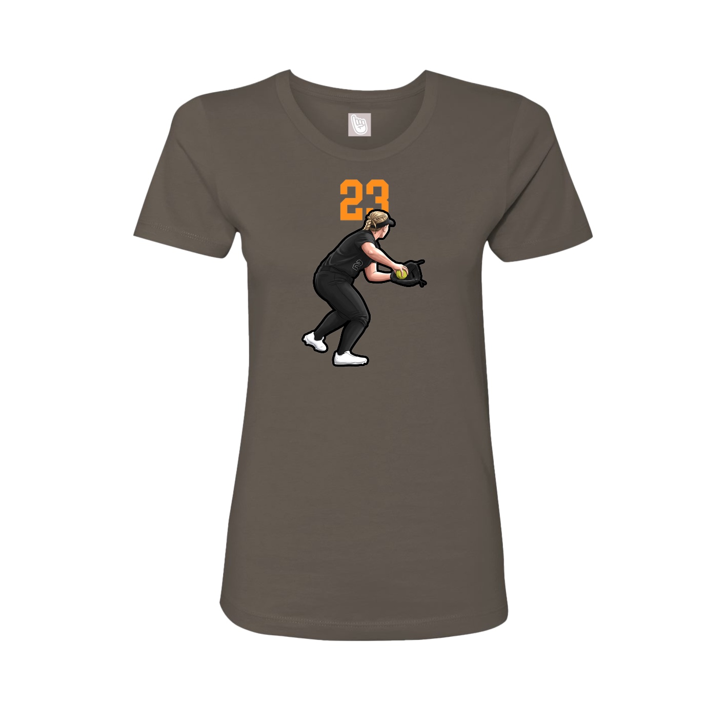 Womens Tee — Number Top in Grey