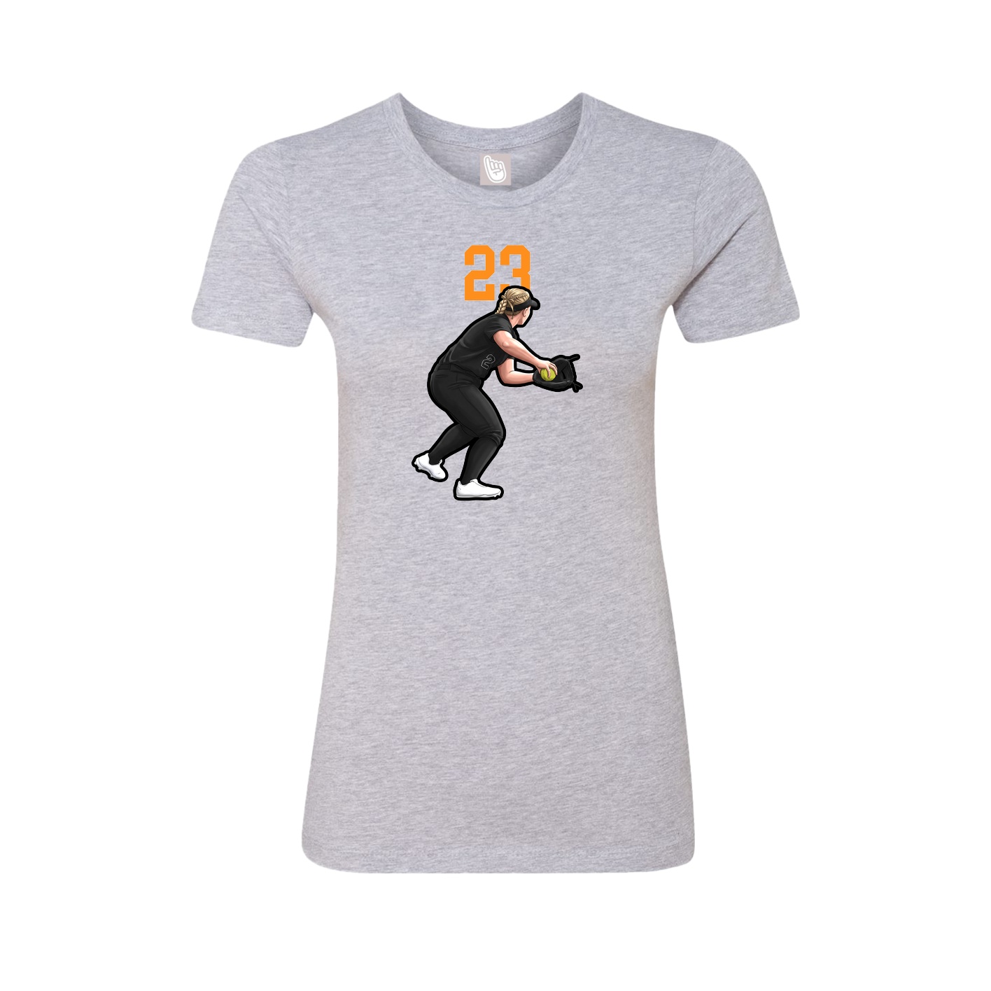 Womens Tee — Number Top in Grey