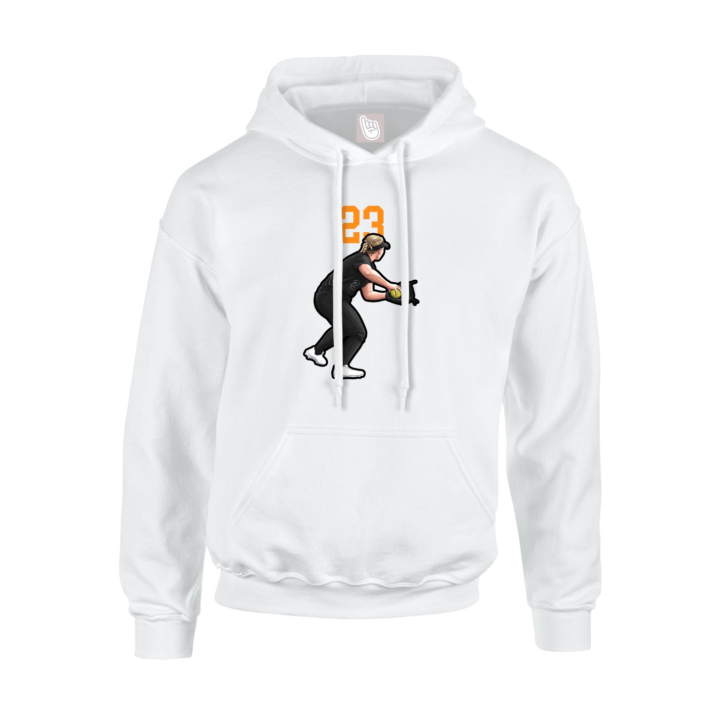 Hoodie — Number Top in White