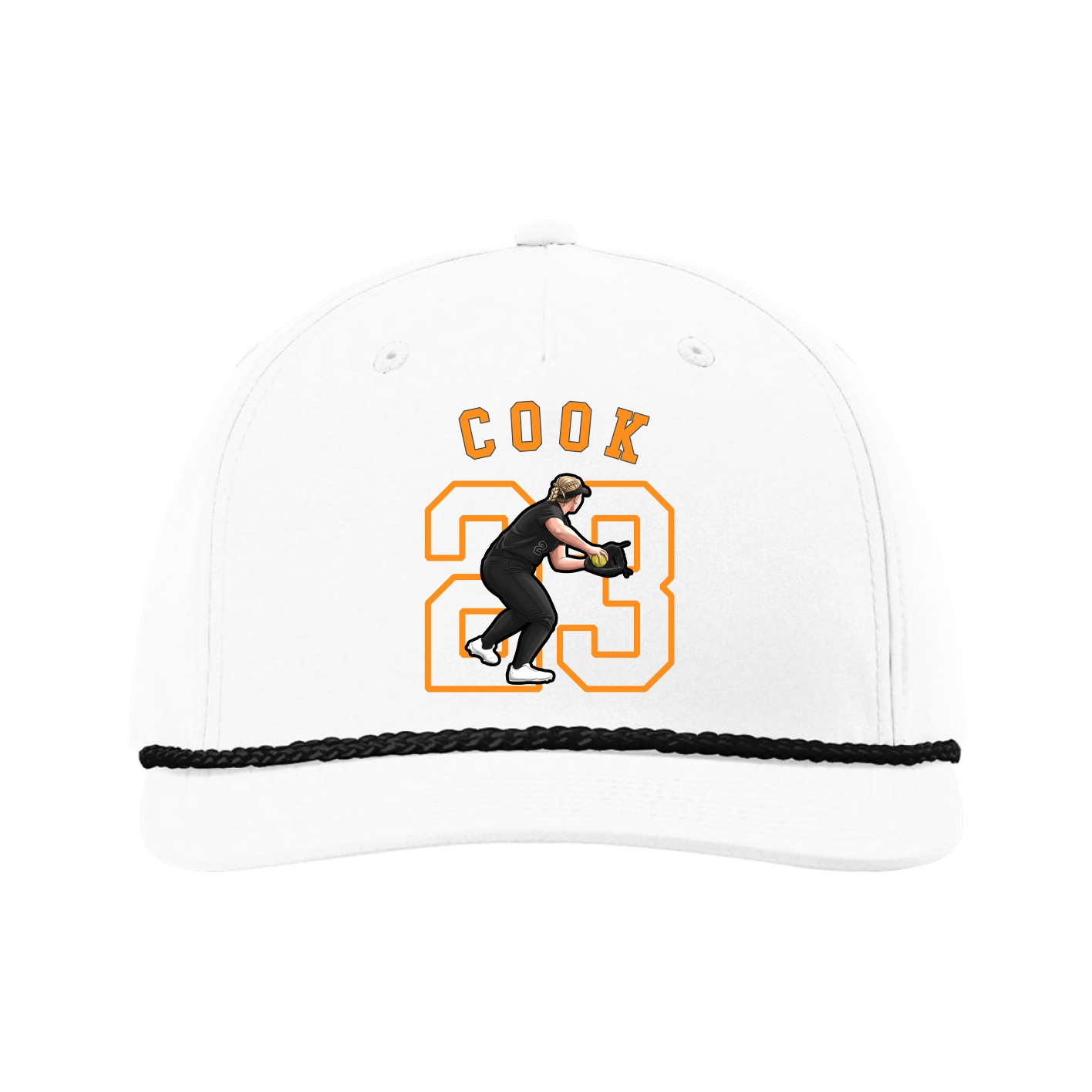 Five-Panel Classic Rope Cap — Shirsey Arch in White