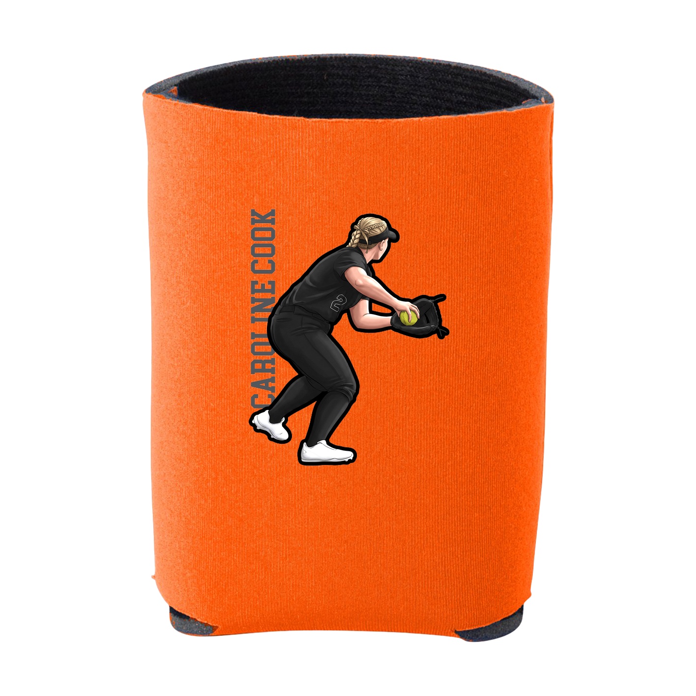 Can Holder — Name Vertical in Orange