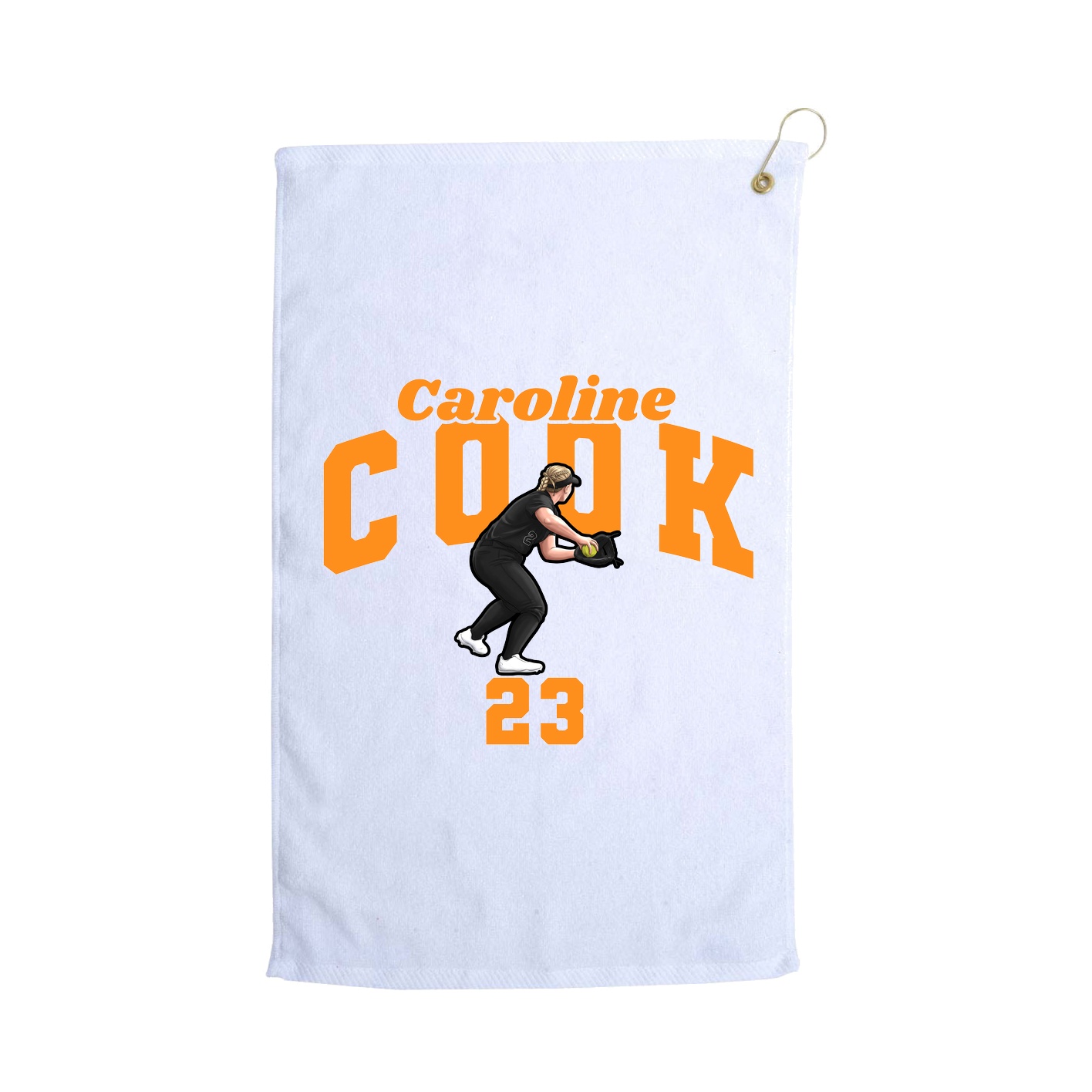 Golf Towel — Signature Arch in White