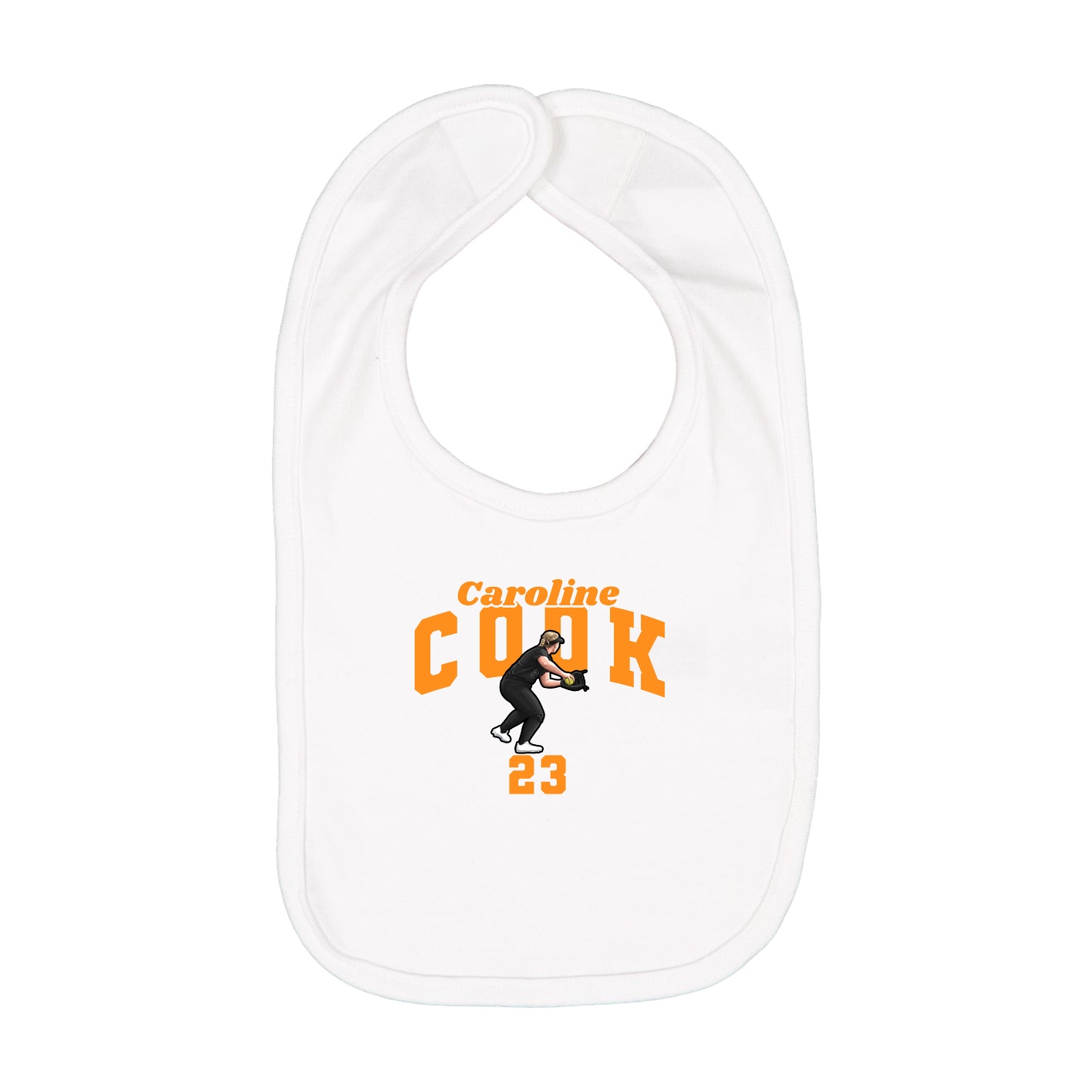Infant Bib — Signature Arch in White