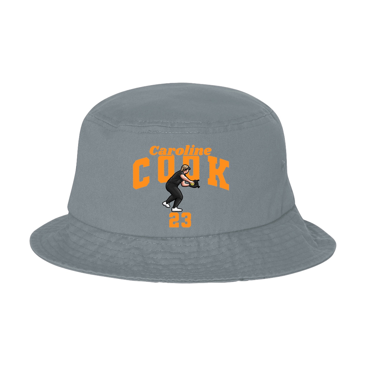Bucket Cap — Signature Arch in Grey