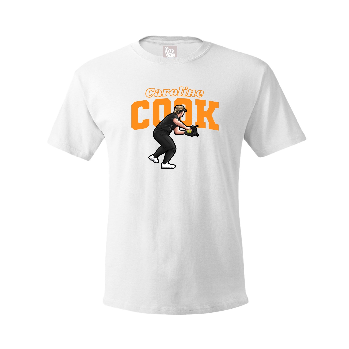 Youth Tee — Name Arch in White