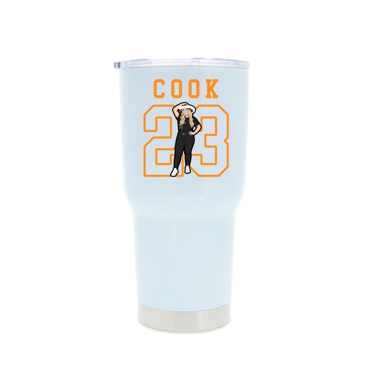 30oz Stainless Steel Tumbler — Shirsey in White