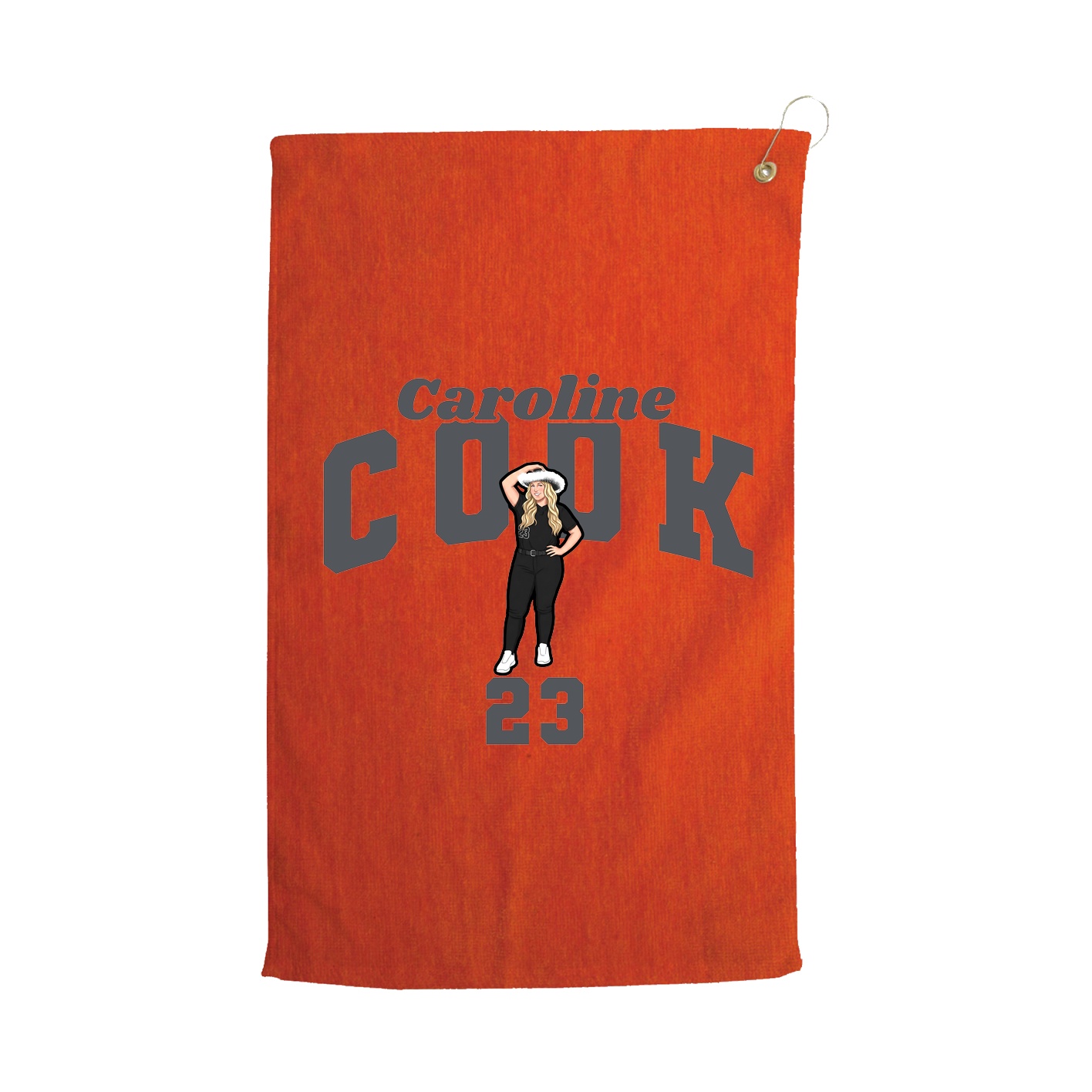 Golf Towel — Signature Arch in Orange