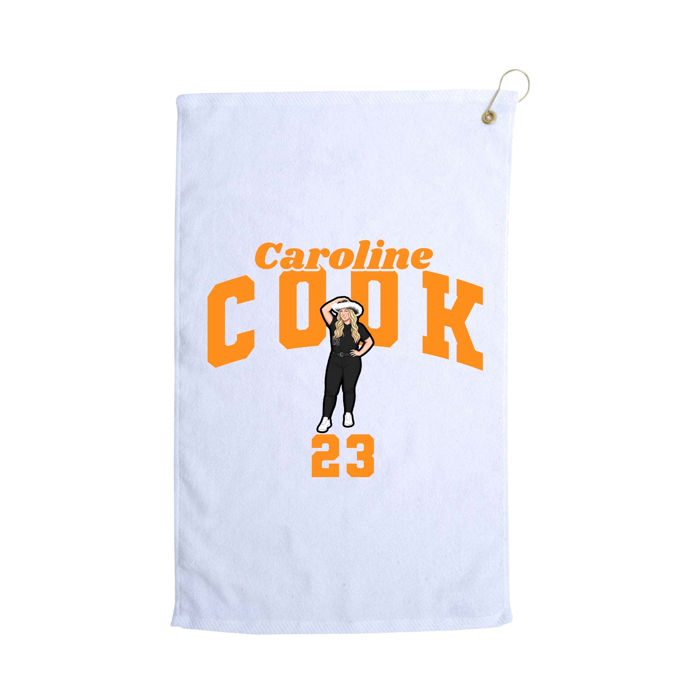 Golf Towel — Signature Arch in White