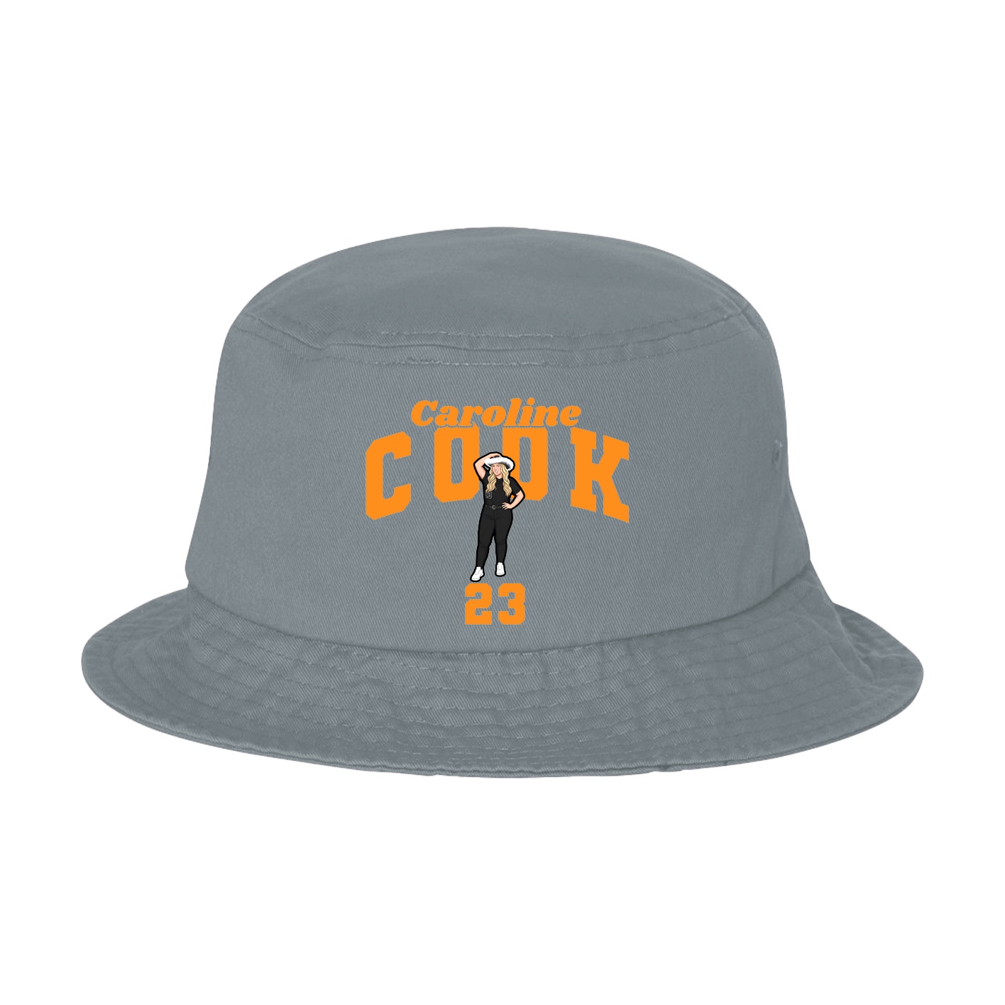 Bucket Cap — Signature Arch in Grey