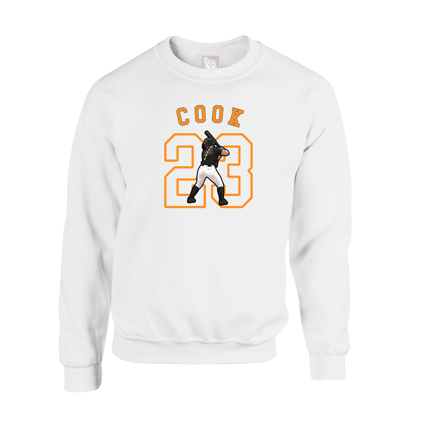 Fleece Crew — Shirsey Arch in White