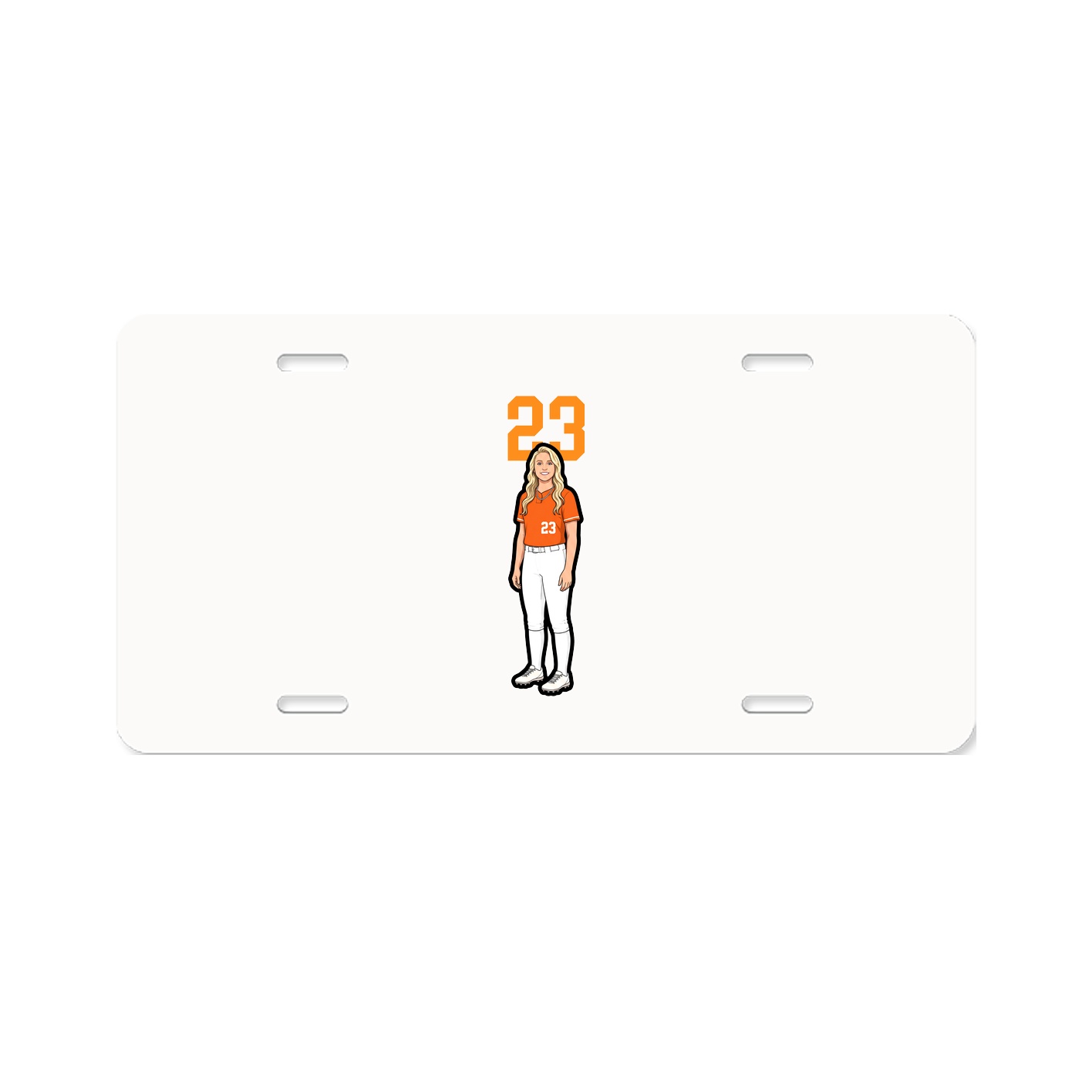 License Plate — Number Top in Classic