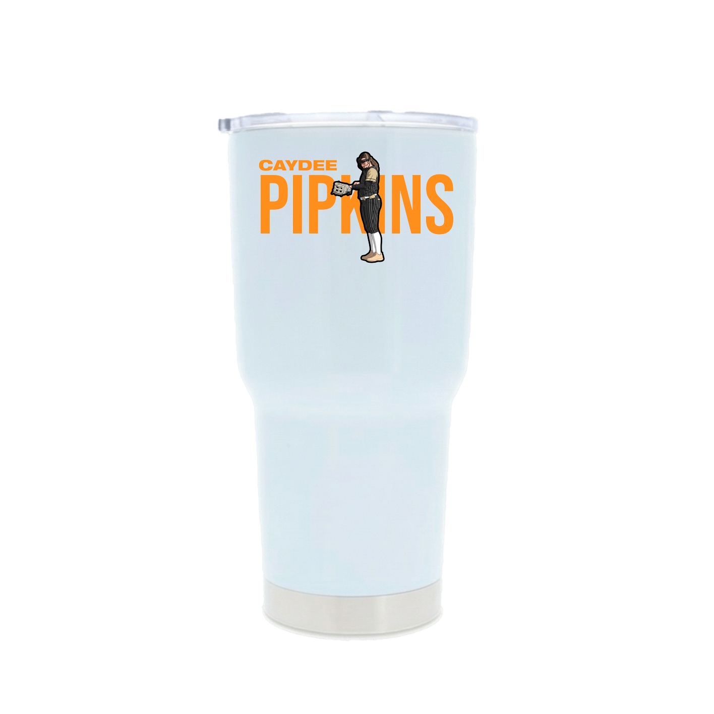 30oz Stainless Steel Tumbler — Player Name in White