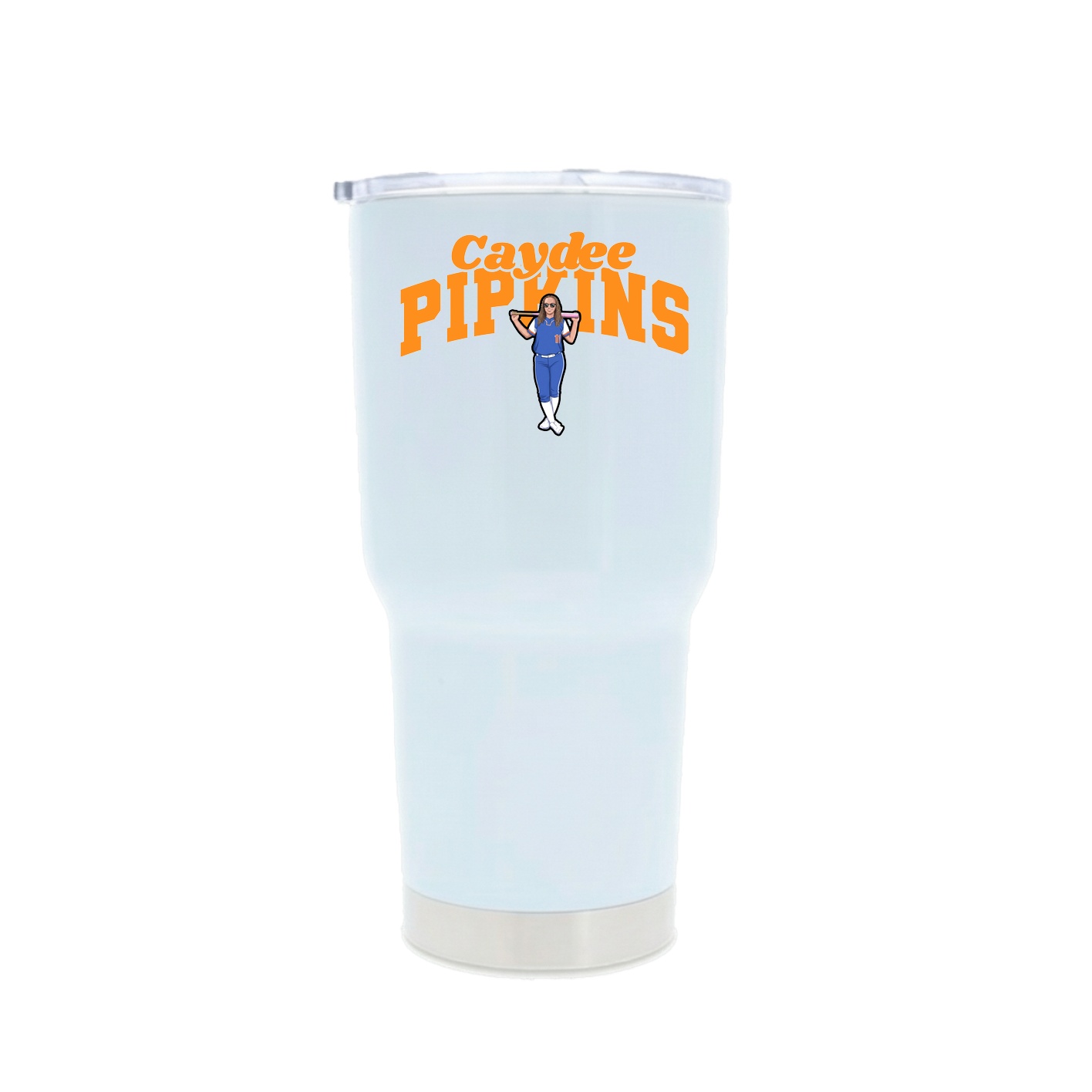 30oz Stainless Steel Tumbler — Signature Arch in White