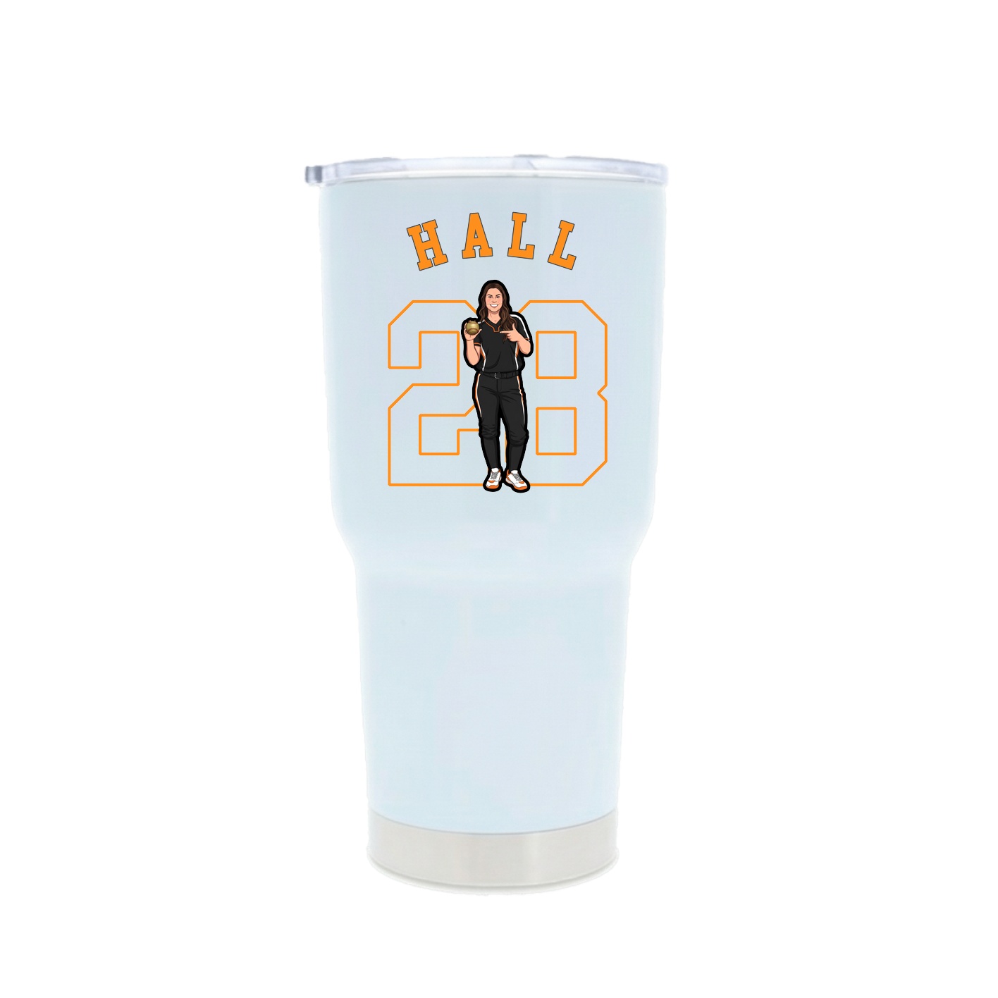 30oz Stainless Steel Tumbler — Shirsey Arch in White