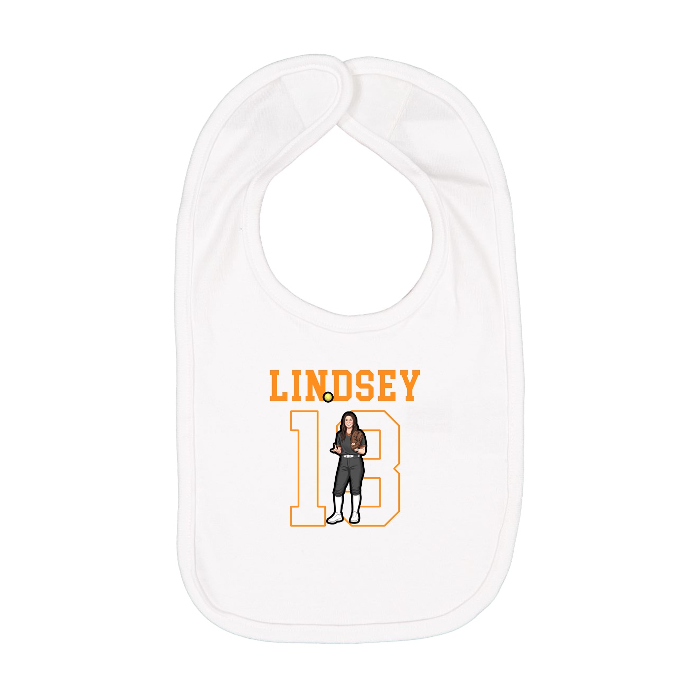 Infant Bib — Shirsey in White