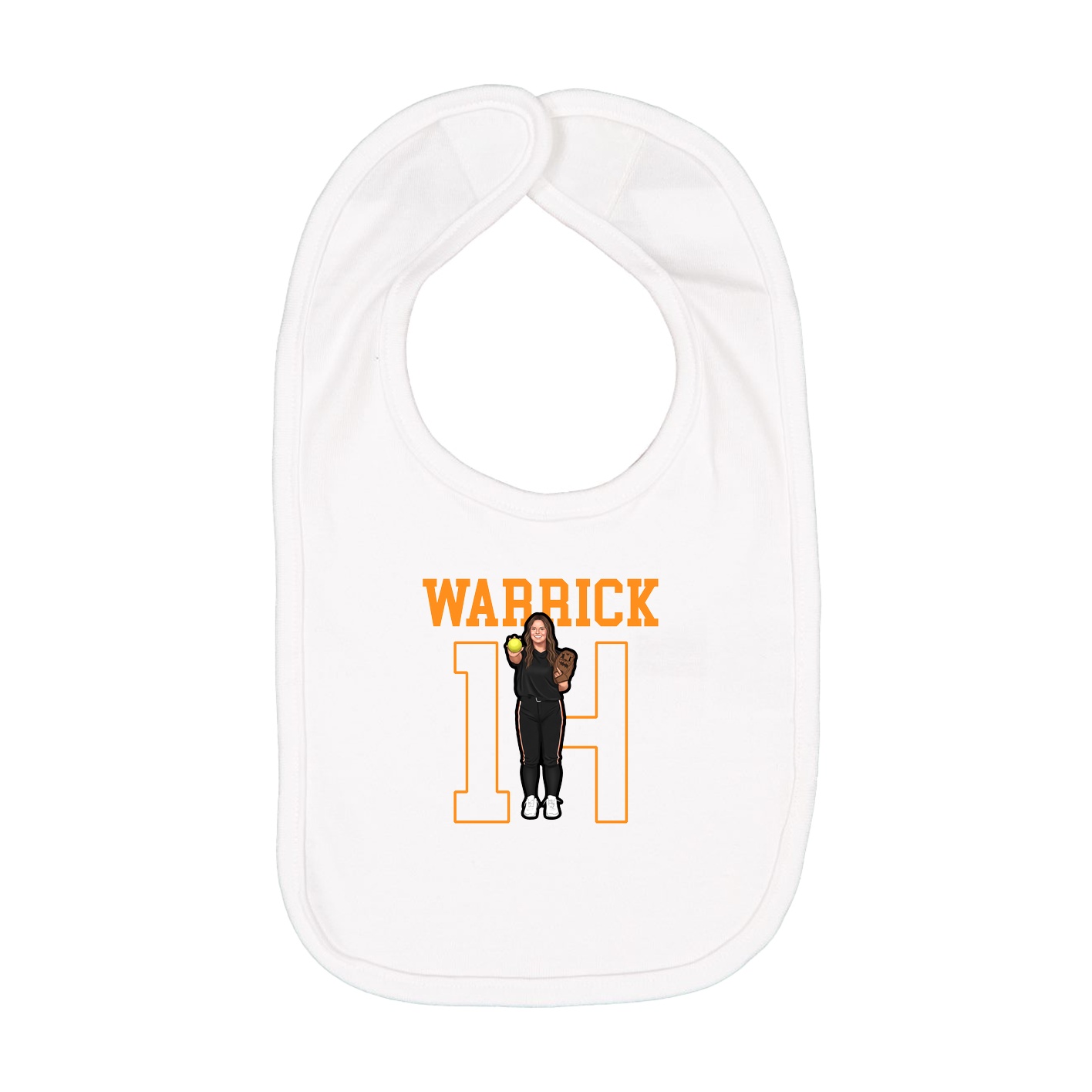 Infant Bib — Shirsey in White