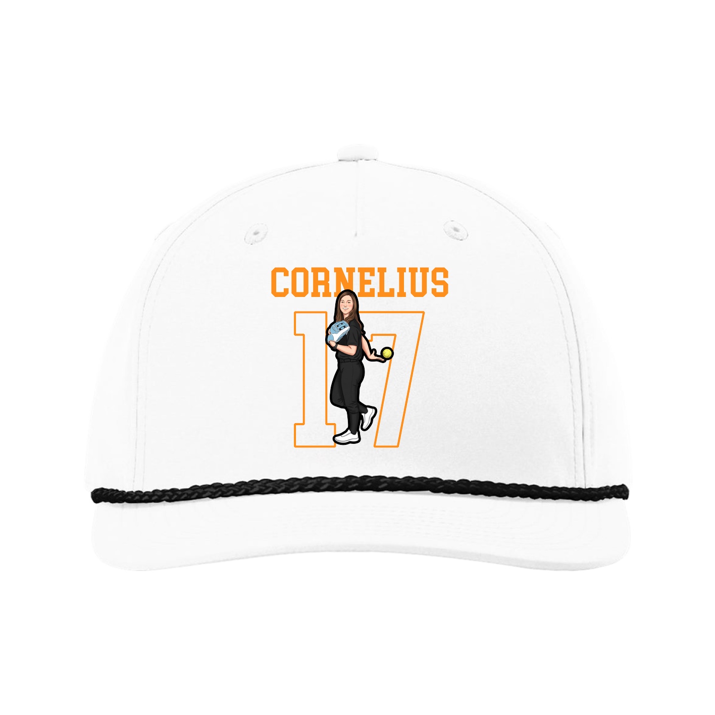 Five-Panel Classic Rope Cap — Shirsey in White