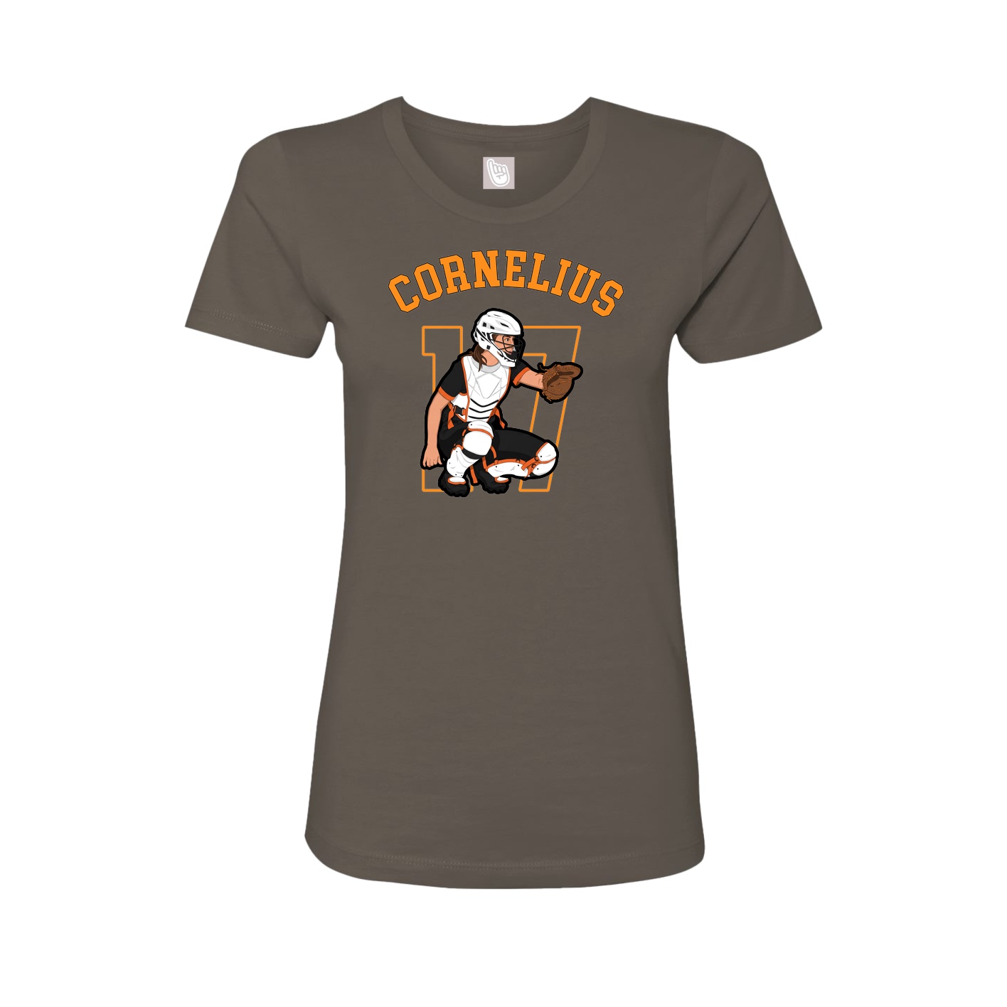 Fitted Women's Tee — Shirsey Arch in Grey