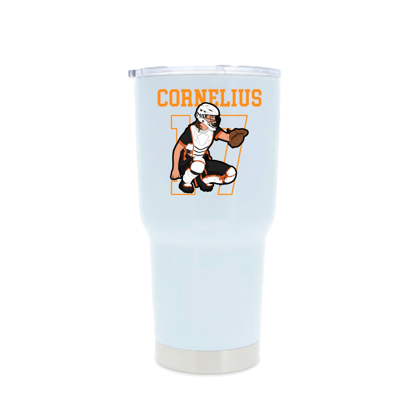 30oz Stainless Steel Tumbler — Shirsey in White
