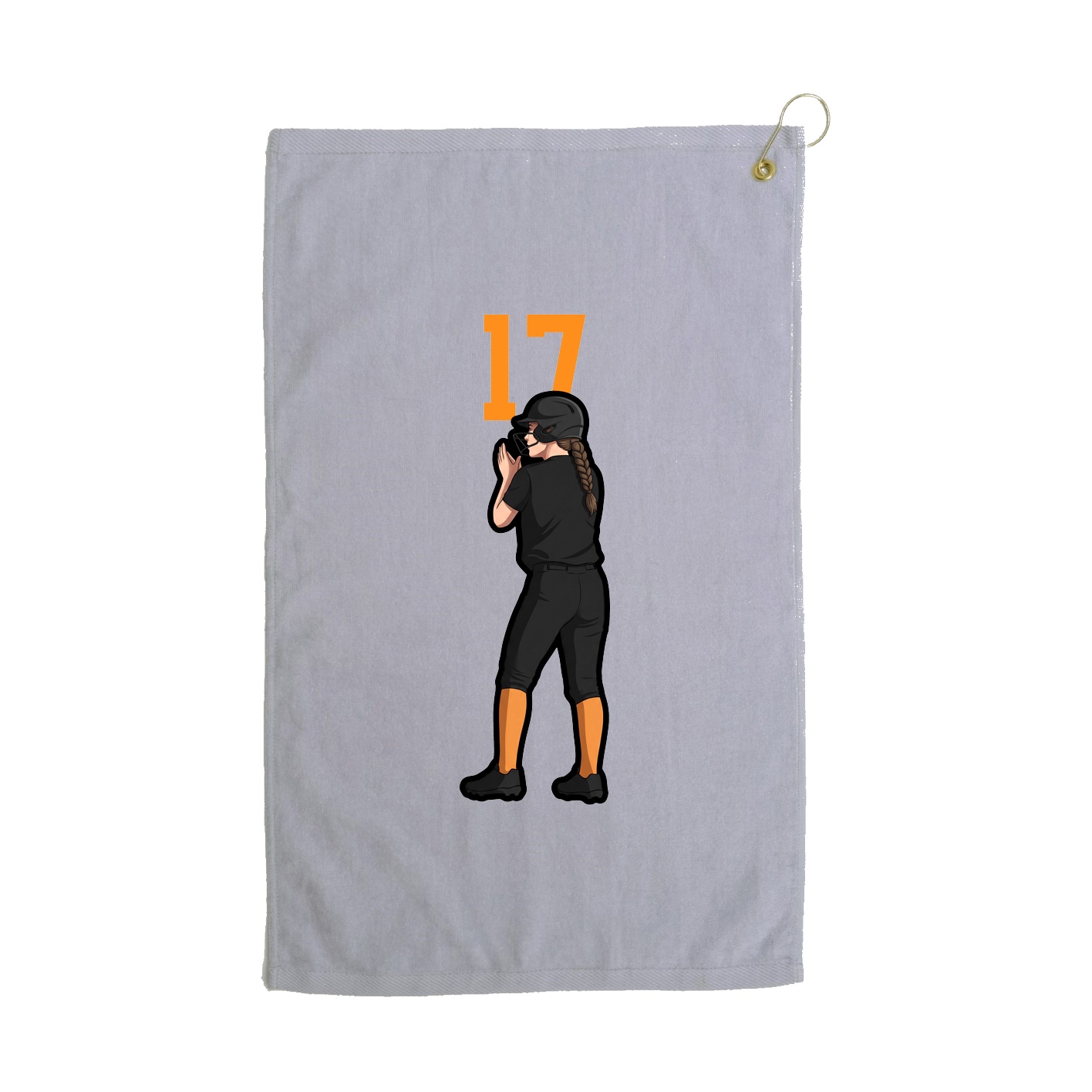 Golf Towel — Number Top in Grey