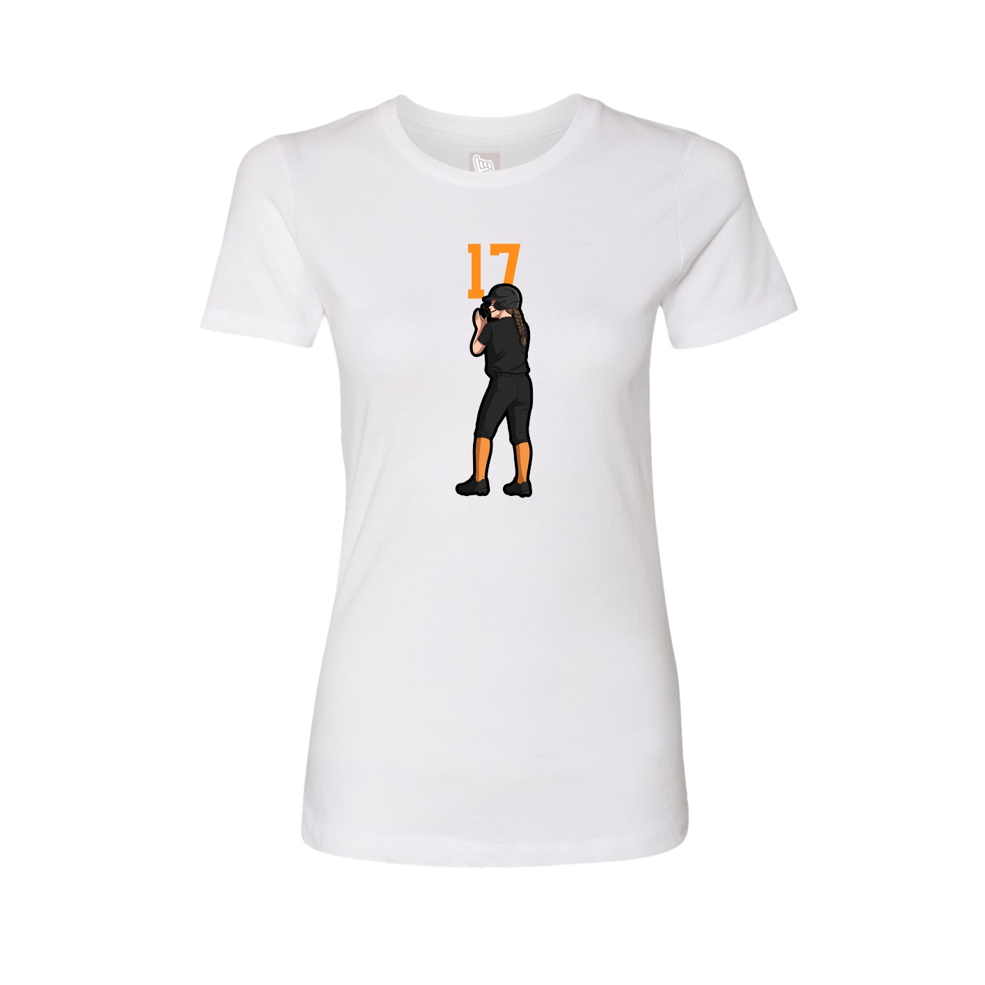 Fitted Women's Tee — Number Top in White