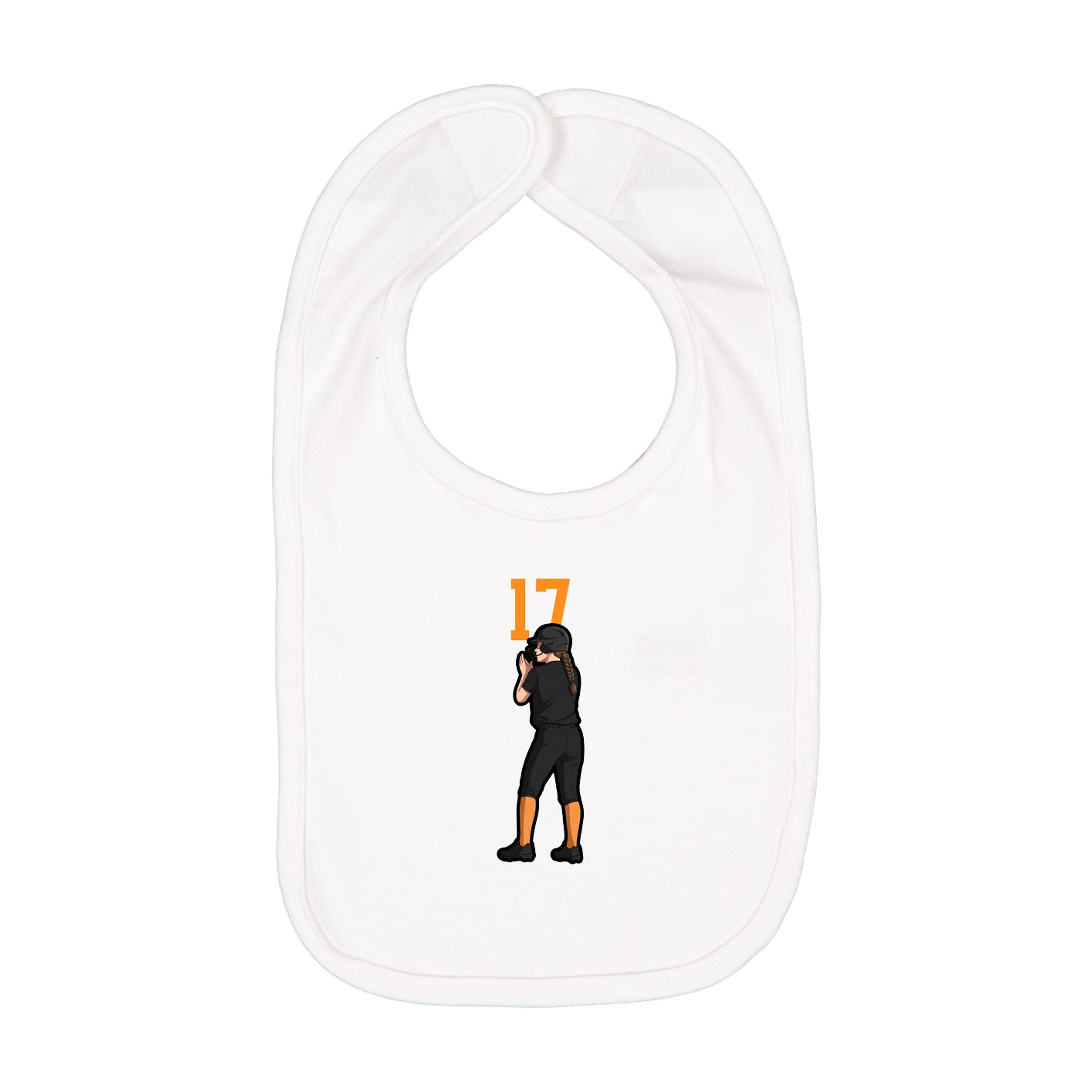 Infant Bib — Number Top in White